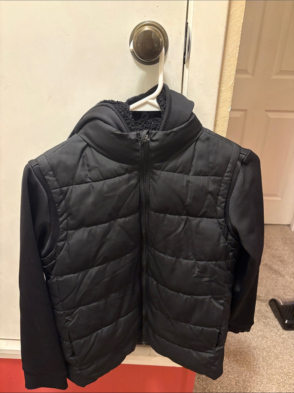 Old Navy Black Quilted Hooded Puffer Jacket